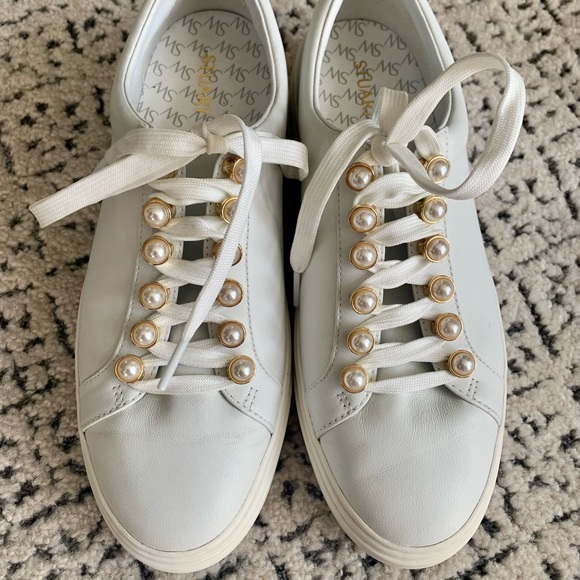 Stuart Weitzman Shoes - Stuart Weitzman Excelsa Pearl Embellished Sneakers 7.5 8
